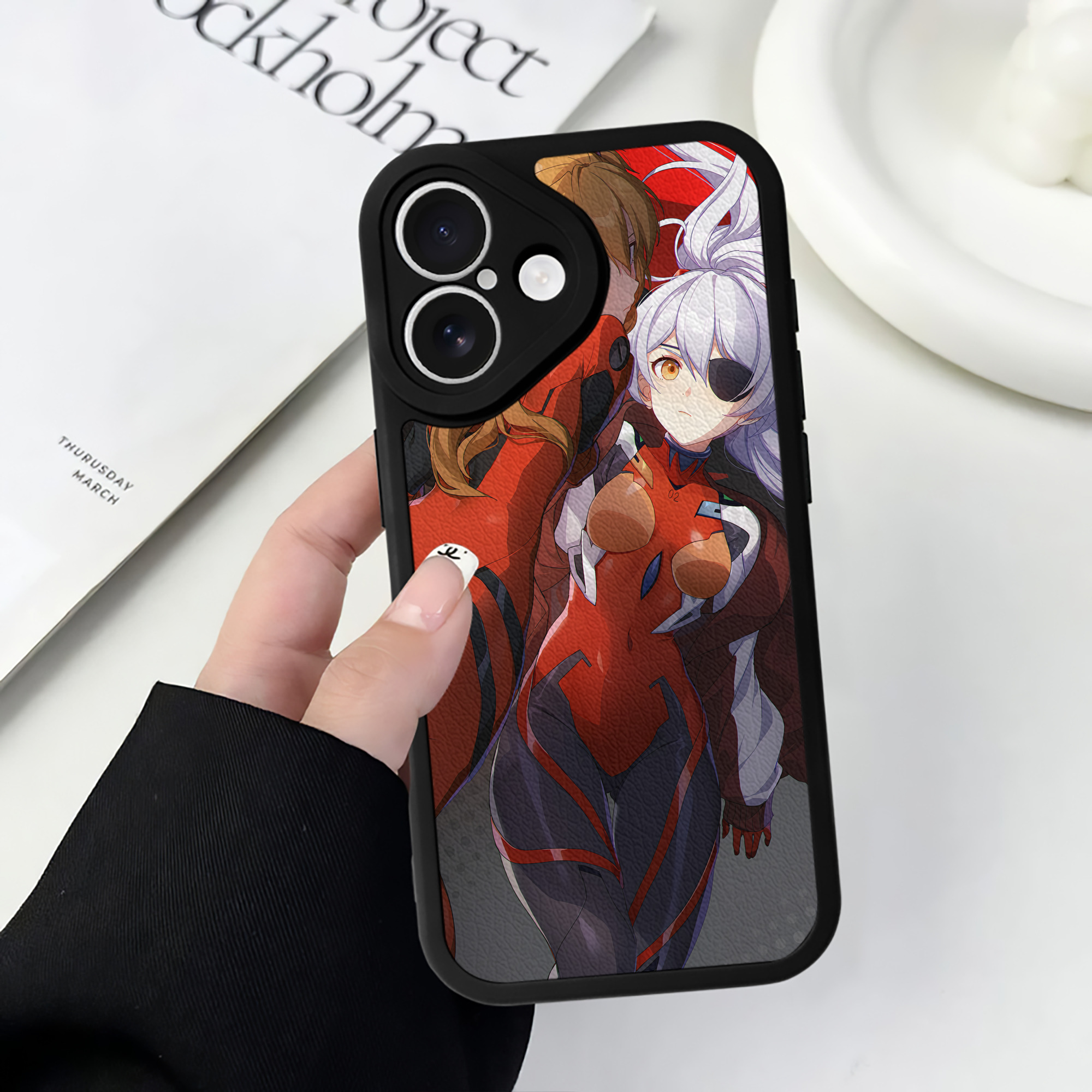 （画像用） EVA 新世紀エヴァンゲリオン 【iPhone 16シリーズ対応】シリコンスマホケース（レザー調） 材質：シリコン